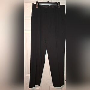Calvin Klein Boys Dress Pants Black Flat Front Size 16 Straight Leg Fit Style.